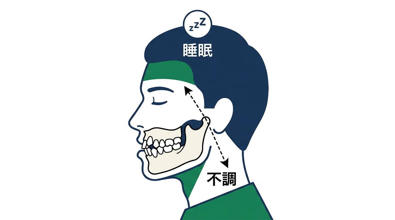 悪い咬み合わせが体に与える影響とはの図解