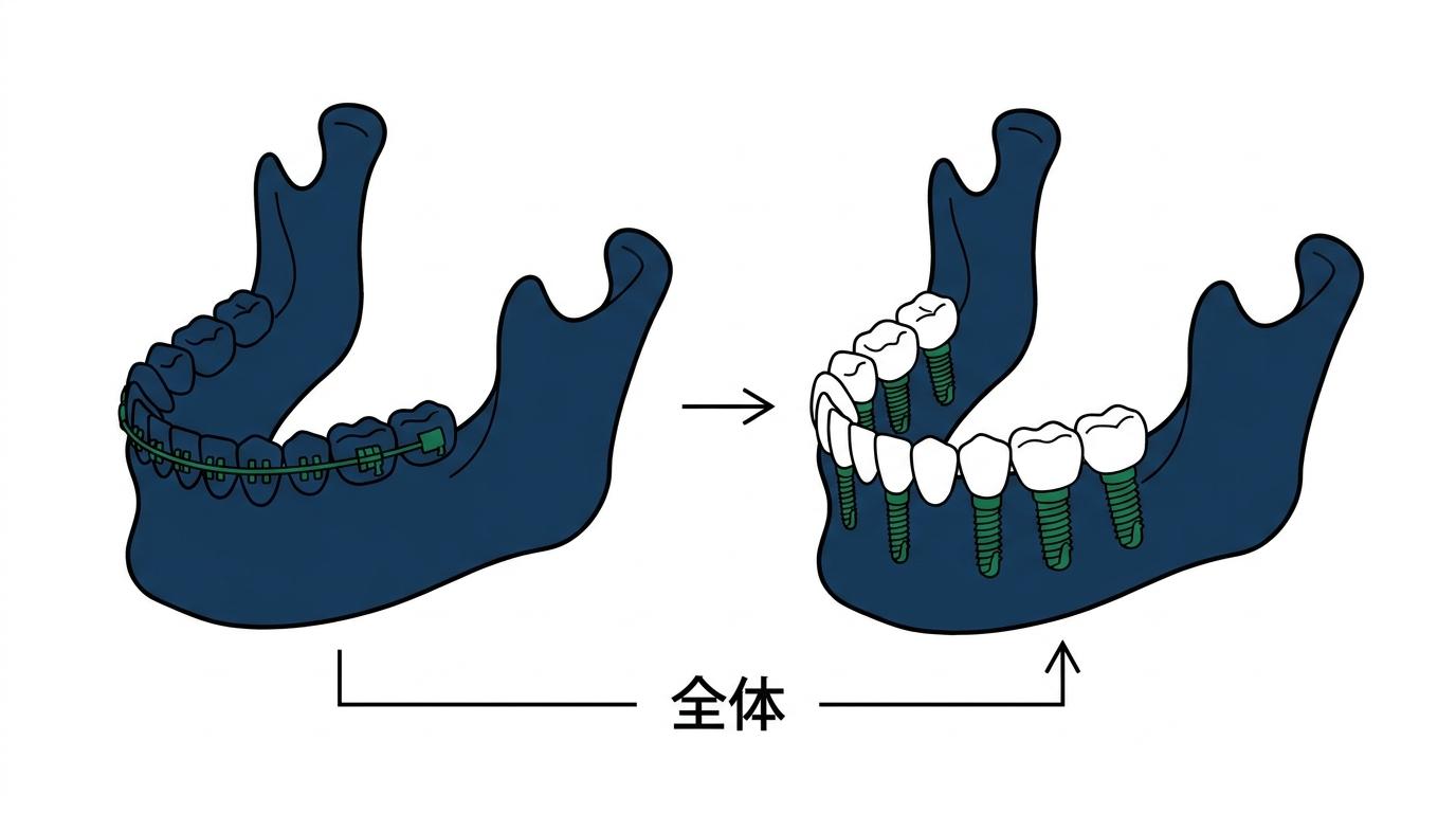 1. フルマウス再建(全顎治療)とは何か?その目的と重要性の図解