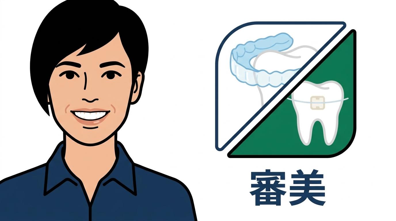 周りの目を気にせず治療できる審美性の図解